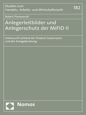 cover image of Anlegerleitbilder und Anlegerschutz der MiFID II